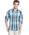 Are you a plaid man? Prove it in this slim-fit shirt from Alfani RED.