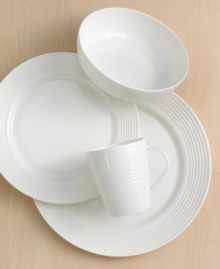 Two mix-and-match, ridged patterns-Sevenº and Fourº-combine to lend your table a modern, geometric aesthetic. Four ring salad plate. From Lenox's dinnerware and dishes collection. Qualifies for Rebate Two mix-and-match, ridged patterns-Sevenº and Fourº-combine to lend your table a modern, geometric aesthetic. Four ring salad plate. From Lenox's dinnerware and dishes collection. Qualifies for Rebate