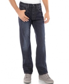 You're all about comfort more than style and these jeans by Buffalo David Bitton meet your requirements. You're all about comfort more than style and these jeans by Buffalo David Bitton meet your requirements.
