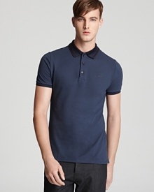 Make your next polo special with this handsome offering from Burberry London, designed for an understated masculine polish. Make your next polo special with this handsome offering from Burberry London, designed for an understated masculine polish.
