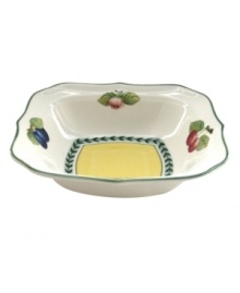 Bring the lush bounty of the French countryside to your table with this cheery collection of salad bowls. Fresh summer fruits and leaf garland adorn durable porcelain from Villeroy & Boch. Bring the lush bounty of the French countryside to your table with this cheery collection of salad bowls. Fresh summer fruits and leaf garland adorn durable porcelain from Villeroy & Boch.