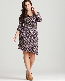 MICHAEL Michael Kors Plus Size Printed Faux Wrap Dress