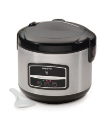 Your favorite sidekick in the kitchen. The best complement to any meal-rice-is now on hand and on call with the easy-to-use design of this rice cooker. Make up to 16 cups of rice, while also preparing vegetables in the handy steaming tray at the same time-an entire meal made in one place! 1-year warranty. Model 05813. Your favorite sidekick in the kitchen. The best complement to any meal-rice-is now on hand and on call with the easy-to-use design of this rice cooker. Make up to 16 cups of rice, while also preparing vegetables in the handy steaming tray at the same time-an entire meal made in one place! 1-year warranty. Model 05813.