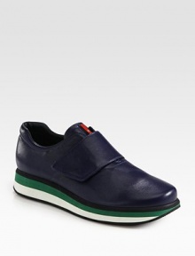 The modern leather loafer is reimagined with a Velcro® closure and bi-color sole. Velcro flap closure Leather liningPadded insoleRubber soleImported The modern leather loafer is reimagined with a Velcro® closure and bi-color sole. Velcro flap closure Leather liningPadded insoleRubber soleImported