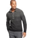 Polish up your look with this this light to dark fade horizontal stripe pullover sweater by Calvin Klein.