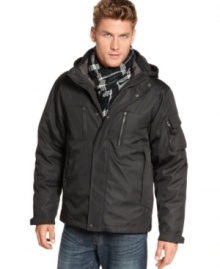 Get triple the mileage out of one stylish staple with Calvin Klein's 3-in-1 jacket, designed with sleek versatility that works for every season. Get triple the mileage out of one stylish staple with Calvin Klein's 3-in-1 jacket, designed with sleek versatility that works for every season.