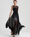 BCBGMAXAZRIA Gown - Banded Chiffon