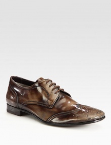 EXCLUSIVELY AT SAKS. Classic lace-up crafted in burnished Italian leather.Leather upperLeather liningLeather soleMade in Italy