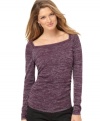 Allover metallic sparkle adds pop to this T Tahari Lucille sweater -- a cold-weather wardrobe staple!