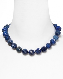 Get the inside track to bold style with this beaded necklace from Carolee, flaunting an eye-catching mix of chunky, tonal stones.