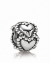 This ring of hearts with beaded trim makes a romantic charm for your PANDORA bracelet.