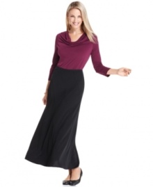 Create a colorblocked ensemble with Charter Club's maxi skirt and a top in a rich hue. Create a colorblocked ensemble with Charter Club's maxi skirt and a top in a rich hue.