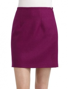 THE LOOKNarrow waistbandHip dartsSide zip with button closureTHE FITAbout 17 longTHE MATERIALSilkFully linedCARE & ORIGINDry cleanMade in USAModel shown is 5'10 (177cm) wearing US size 4. 