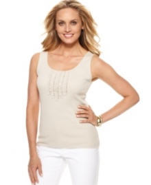 Charter Club's finely-gauged tank top is chic and versatile essential. Try one in every color!