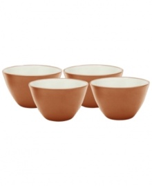 Make everyday meals a little more fun with Colorwave dinnerware from Noritake. Mix and match mini bowls in terra cotta and white with other shapes and shades for a tabletop that's endlessly stylish. Make everyday meals a little more fun with Colorwave dinnerware from Noritake. Mix and match mini bowls in terra cotta and white with other shapes and shades for a tabletop that's endlessly stylish.
