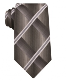 A visually textured tie from John Ashford gives your dress look instant depth. A visually textured tie from John Ashford gives your dress look instant depth.