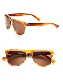 This unisex style features a vintage-inspired keyhole bridge and the signature temple logo plaque. Available in dark mahogany with green polar lens.Logo temples100% UV protectiveImported This unisex style features a vintage-inspired keyhole bridge and the signature temple logo plaque. Available in dark mahogany with green polar lens.Logo temples100% UV protectiveImported