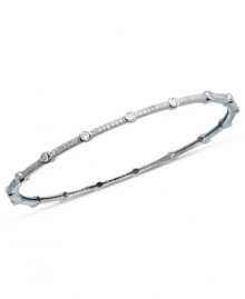 Stack on endless dazzle! This glamorous bangle bracelet from CRISLU is the perfect layering piece with cubic zirconia sparkle (2-1/2 ct. t.w.). Set in pure platinum over sterling silver. Approximate diameter: 2-1/2 inches. Stack on endless dazzle! This glamorous bangle bracelet from CRISLU is the perfect layering piece with cubic zirconia sparkle (2-1/2 ct. t.w.). Set in pure platinum over sterling silver. Approximate diameter: 2-1/2 inches.