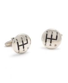 Shift gears from your standard 9-to-5 look and rev up your style with the subtle racing-inspired touch of these gear shifter cufflinks from Cufflinks, Inc. Shift gears from your standard 9-to-5 look and rev up your style with the subtle racing-inspired touch of these gear shifter cufflinks from Cufflinks, Inc.