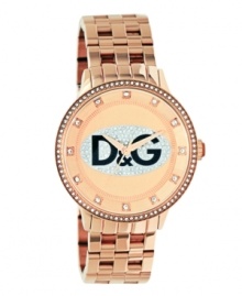 Bring out the bright lights with this sparkling unisex watch from D&G.