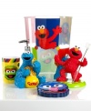 B is for bath time! Decorating the bath is as easy as 123 with this classic Sesame Street Retro wastebasket. Elmo, Cookie Monster and the whole gang all in bright hues make this a must-have for kids.