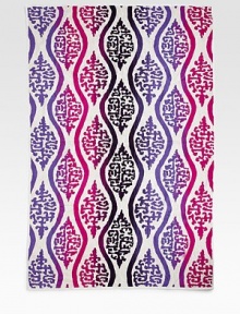 EXCLUSIVELY AT SAKS.COM. A lively, ombré-style beach towel is crafted in soft cotton with a lightly textured jacquard pattern. Clean edges40 X 70CottonMachine washImported