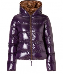 Sporty and sleek, this slim down jacket from Duvetica is a cold weather must-have - Hood with decorative zipper trim, dual-zip front closure, long sleeves, zip pockets, quilted - Slim fit - Wear with an oversized pullover, leather leggings or skinny jeans, and ankle booties Sporty and sleek, this slim down jacket from Duvetica is a cold weather must-have - Hood with decorative zipper trim, dual-zip front closure, long sleeves, zip pockets, quilted - Slim fit - Wear with an oversized pullover, leather leggings or skinny jeans, and ankle booties