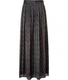 Floor-length skirt in pure silk - Trendy maxi-length elongates the body for a polished look - Soft multi-colored print brings understated style - Style with a narrow top for complimenting contrast - Pair with simple heels to enhance movement of the skirt Floor-length skirt in pure silk - Trendy maxi-length elongates the body for a polished look - Soft multi-colored print brings understated style - Style with a narrow top for complimenting contrast - Pair with simple heels to enhance movement of the skirt