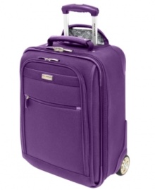 Your guide for getting overseas with ease! Meet your travel match, an incredibly durable, extremely well-stocked & perfectly-sized suitcase that glides with ease, packs with order and arrives in style wherever you are in the world. A tightly woven polyester exterior holds up against the wear and tear of busy travels. Your guide for getting overseas with ease! Meet your travel match, an incredibly durable, extremely well-stocked & perfectly-sized suitcase that glides with ease, packs with order and arrives in style wherever you are in the world. A tightly woven polyester exterior holds up against the wear and tear of busy travels.
