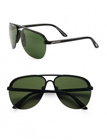 EXCLUSIVELY AT SAKS. Semi-rimless aviators crafted in lightweight acetate. Available in black with green lenses.AcetateSide temple detail100% UV ProtectionMade in Italy EXCLUSIVELY AT SAKS. Semi-rimless aviators crafted in lightweight acetate. Available in black with green lenses.AcetateSide temple detail100% UV ProtectionMade in Italy