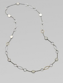 A modern design with 24k gold and two-tone sterling silver links in various shapes and sizes for a chic, understated look. 24k goldTwo-tone sterling silverLength, about 39½Lobster clasp closureImported A modern design with 24k gold and two-tone sterling silver links in various shapes and sizes for a chic, understated look. 24k goldTwo-tone sterling silverLength, about 39½Lobster clasp closureImported