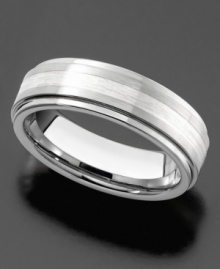 Continuous, confident style. This men's ring is crafted in tungsten. Size 12.