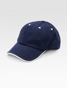 Classic cotton baseball cap with contrast trim and embroidered logo detail.Embroidered logoCottonSpot cleanImported