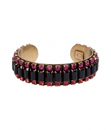 Inject modern glamour into you contemporary look with Dannijos intricately embellished crystal cuff - Structured shape - Layer over slim fitting long sleeves, or wear with Little Black cocktail dresses and colorful accessories Inject modern glamour into you contemporary look with Dannijos intricately embellished crystal cuff - Structured shape - Layer over slim fitting long sleeves, or wear with Little Black cocktail dresses and colorful accessories