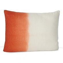 An ombre effect in rust enlivens this ivory wool pillow from DIANE von FURSTENBERG. An ombre effect in rust enlivens this ivory wool pillow from DIANE von FURSTENBERG.