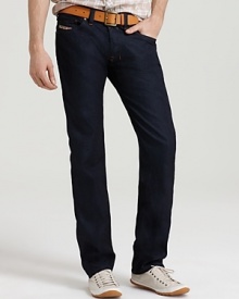 Keep these slim, straight leg jeans on stand-by for whenever you need a good look. Keep these slim, straight leg jeans on stand-by for whenever you need a good look.