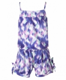 All-in-one. She can take the guesswork out of her morning routine with the simple style of this printed romper from DKNY. (Clearance) All-in-one. She can take the guesswork out of her morning routine with the simple style of this printed romper from DKNY. (Clearance)