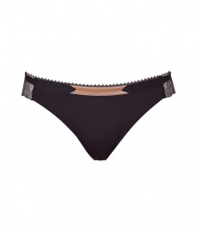 Turn up the heat in this luxe, vintage-inspired brief from La Perla - Wide waistband with lace accents, contrasting rose-hued detail, lace side panels, classic brief style - Perfect under virtually any outfit or paired with a matching bra for stylish lounging Turn up the heat in this luxe, vintage-inspired brief from La Perla - Wide waistband with lace accents, contrasting rose-hued detail, lace side panels, classic brief style - Perfect under virtually any outfit or paired with a matching bra for stylish lounging