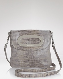 In shiny glossy glazed lizard, MICHAEL Michael Kors' crossbody bag is a city girl's go-to. In shiny glossy glazed lizard, MICHAEL Michael Kors' crossbody bag is a city girl's go-to.