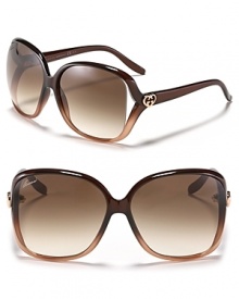 Exude A-list style with these oversized square sunnies from Gucci. Exude A-list style with these oversized square sunnies from Gucci.