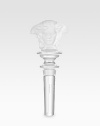 The House of Versace's signature Medusa design is crafted in frosted glass and sits upon a faceted crystal stopper. Glass/crystal5¼H X 2 diam.Hand washImported