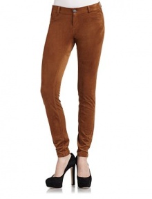 THE LOOKMid-width waistband with belt loopsFront button closure and zip flyFaux front hand pocketsSkinny legsDual back pocketsTHE FITRise, about 8Inseam, about 30THE MATERIALPolyester/spandexCARE & ORIGINHand washImportedModel shown is 5'11 (180cm) wearing US size 4.This item was originally available for purchase at Saks Fifth Avenue OFF 5TH stores. THE LOOKMid-width waistband with belt loopsFront button closure and zip flyFaux front hand pocketsSkinny legsDual back pocketsTHE FITRise, about 8Inseam, about 30THE MATERIALPolyester/spandexCARE & ORIGINHand washImportedModel shown is 5'11 (180cm) wearing US size 4.This item was originally available for purchase at Saks Fifth Avenue OFF 5TH stores.