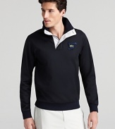 This fleece pullover from Lacoste Golf is a natural for a chilly early-morning round.