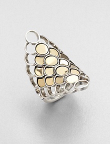 From the Dot Collection. This nature-inspired style from a socially and environmentally responsible brand features an 18k gold dotted center on a sterling silver hoop motif. Sterling silver18k goldWidth, about 1.7Imported From the Dot Collection. This nature-inspired style from a socially and environmentally responsible brand features an 18k gold dotted center on a sterling silver hoop motif. Sterling silver18k goldWidth, about 1.7Imported