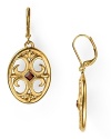 T Tahari Shield Love It Smokey Topaz Earrings