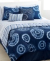 Into the blue. Featuring a modern print in a cool, light blue hue, this smooth microfiber sheet set accents the Shawn comforter set with trend-setting style. (Clearance)