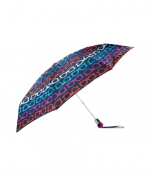 Brave the elements in super sweet style with Marc by Marc Jacobs glasses print umbrella - Navy with multicolored glasses print, raspberry detailed handle, loop strap - Wear with wellies and a colorful raincoat Brave the elements in super sweet style with Marc by Marc Jacobs glasses print umbrella - Navy with multicolored glasses print, raspberry detailed handle, loop strap - Wear with wellies and a colorful raincoat