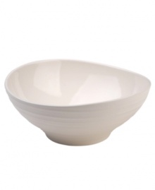 Evoking the natural exuberance of thrown pottery, the Mikasa Swirl cereal bowl brings unfussy elegance to your table in classic stoneware. Cereal bowl shown top right. Evoking the natural exuberance of thrown pottery, the Mikasa Swirl cereal bowl brings unfussy elegance to your table in classic stoneware. Cereal bowl shown top right.