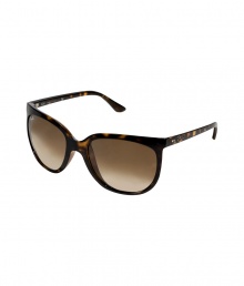 With their cool oversized frames and distinctive Ray-Ban look, these gradient sunglasses guarantee an edge of undercover glam to every outfit - Tortoise-brown plastic frames, brown gradient lenses, signature logo on both temples, oversized eye-shape reminiscent of the iconic Wayfarer style - Lens filter category 2 - Comes with a logo-stamped semi-hard carrying case