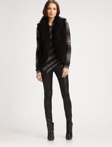 Work the trend in this luscious faux fur vest with a shawl collar and convenient hook-and-eye closure. Shawl collarFront hook-and-eye closureFully linedAbout 25 from shoulder to hemPolyester faux furDry cleanMade in USA of Italian fabricModel shown is 5'10 (177cm) wearing US size Small. Work the trend in this luscious faux fur vest with a shawl collar and convenient hook-and-eye closure. Shawl collarFront hook-and-eye closureFully linedAbout 25 from shoulder to hemPolyester faux furDry cleanMade in USA of Italian fabricModel shown is 5'10 (177cm) wearing US size Small.